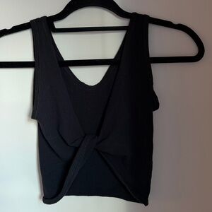 Urban outfitters front twist ribbed tank top